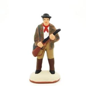 Le chasseur - santon de Provence peint à la main