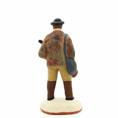 Le chasseur - santon de Provence peint à la main dos