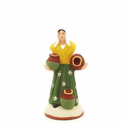 santon peint à la main femme cruche