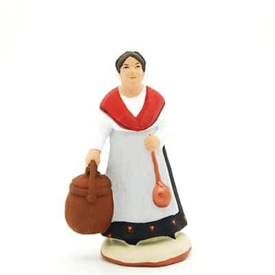 santon peint à la main femme limaçon