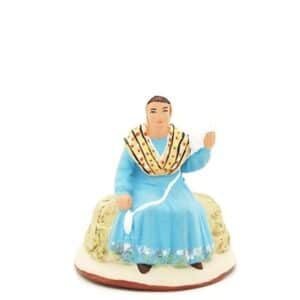 La fileuse - santon de Provence peint à la main