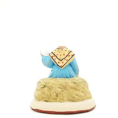 La fileuse - santon de Provence peint à la main dos