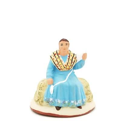 La fileuse - santon de Provence peint à la main