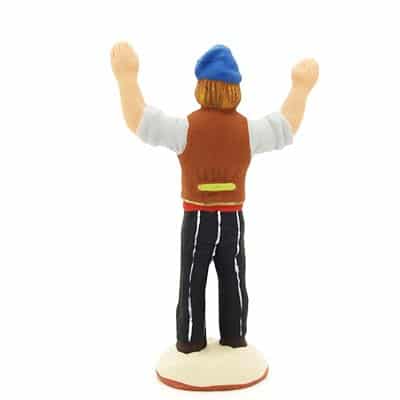 santon de provence peint à la main ravi dos