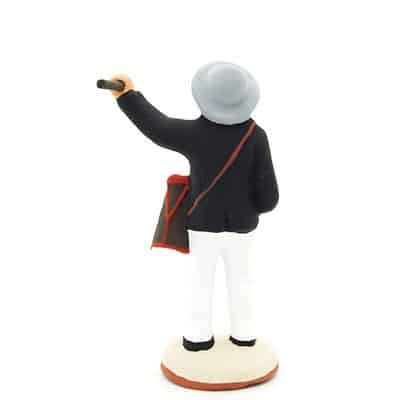 santon de provence peint à la main tambourinaire dos