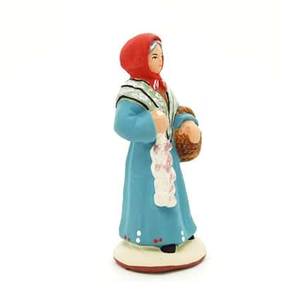 Santon provence peint main femme à l'ail profil