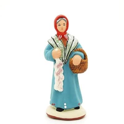 Santon provence peint main femme à l'ail