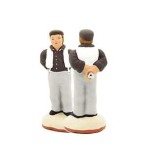 santon peint à la main Bouliste dos