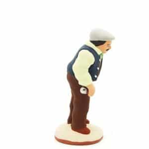 santon de provence peint à la main Bouliste tireur