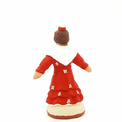 santon provence peint mains danseuse 2 dos