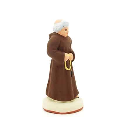 santon de provence peint à la main moine profil