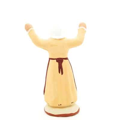 santon de provence peint à la main ravie dos