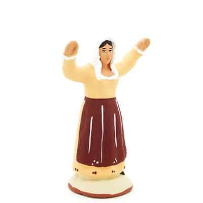 santon de provence peint à la main ravie profil