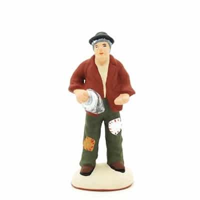 santon de provence peint à la main mendiant