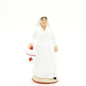 santon de provence peint à la main infirmière