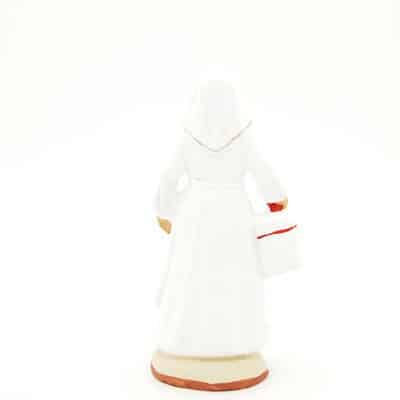 santon de provence peint à la main infirmière dos