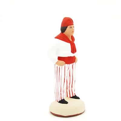 santon de provence peint à la main le niçois profil