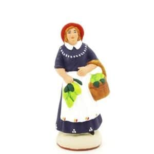 santon peint à la main femme au citron