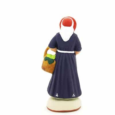 santon peint à la main femme au citron dos