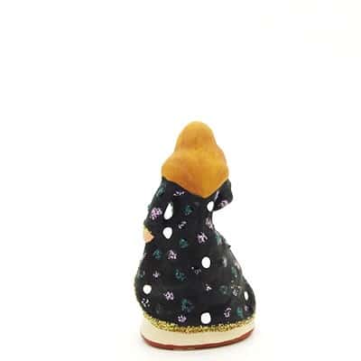 santon peint à la main fille de joie dos