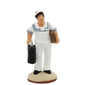 santon de provence peint à la main le marin