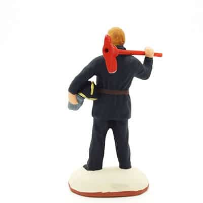 santon de provence peint à la main pompier dos