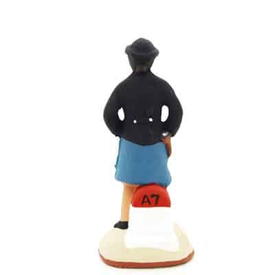 santon de provence peint à la main gendarmette dos