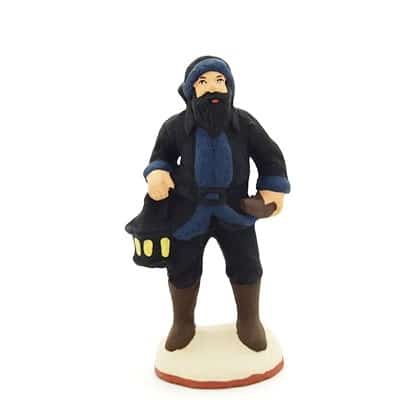 santon de provence peint à la main pere fouettard