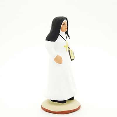 santon de provence peint à la main religieuse profil