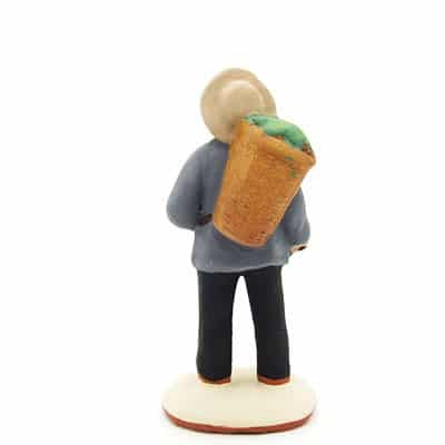 santon de provence peint à la main herboriste dos