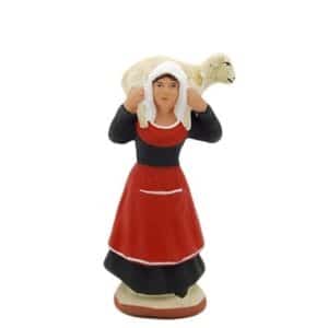 santon de provence la bergère au mouton