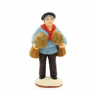 santon de provence peint à la main l'homme aux blés