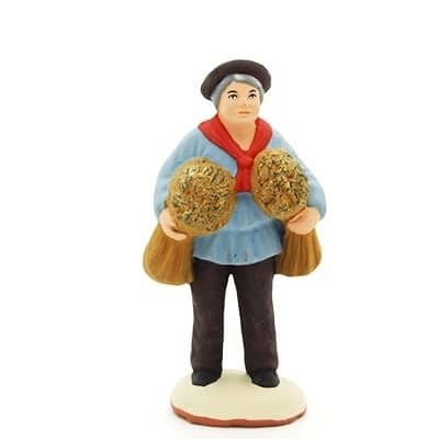 santon de provence peint à la main l'homme aux blés