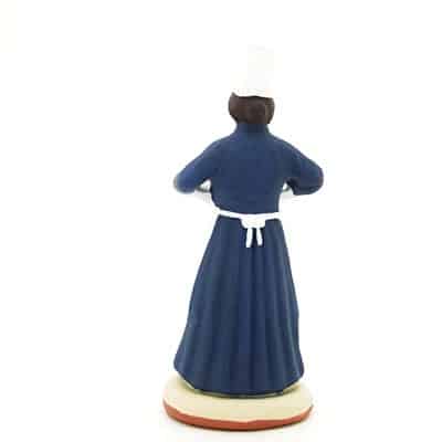 santon de provence peint à la main patissiere dos