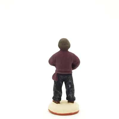 santon de provence peint à la main petit gitan dos