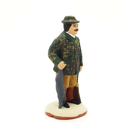 santon de provence le chasseur au lapin profil