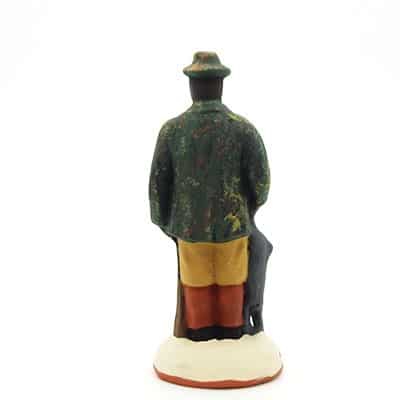 santon de provence le chasseur au lapin dos