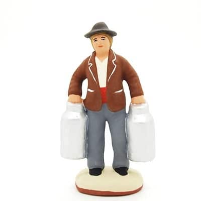 santon de provence peint à la main laitier