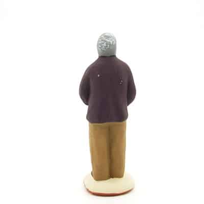 santon de provence peint à la main vendeur d'oeuf dos