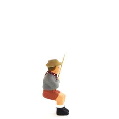 santon peint à la main fils du pêcheur profil