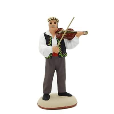 santon de provence peint à la main violoniste