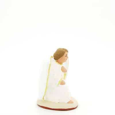 L'ange à genoux peint à la main profil