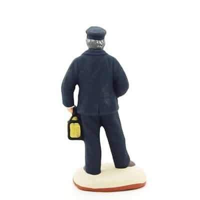 Santon peint à la main le chef de gare dos