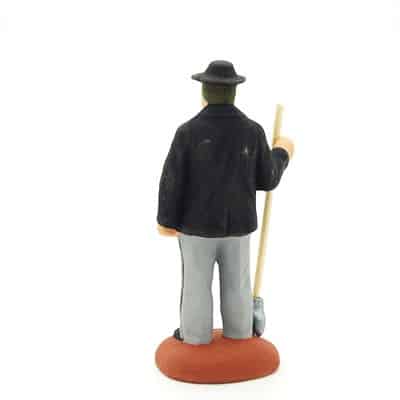 santon de provence peint à la main gardian dos