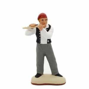 santon de provence joueur de flûte de pan peint à la main