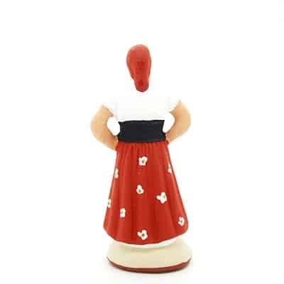 La catalane peint à la main santon de provence peint a la main dos