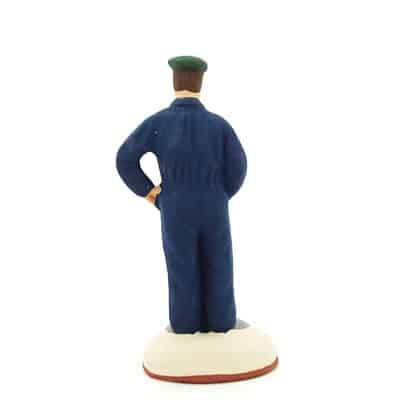 santon de provence peint à la main le mécanicien dos