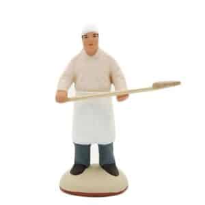 Santon de Provence peint à la main le boulanger qui enfourne