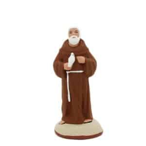 santon de provence St françois d'assise peint à la main