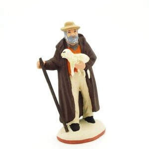 Santon de provence peint berger agneau bâton